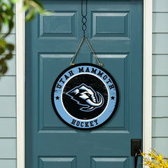 Utah Hockey Club Round Door Décor with Hanging Rope, 18x18, Home