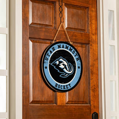 Utah Hockey Club Round Door Décor with Hanging Rope, 18x18, Home