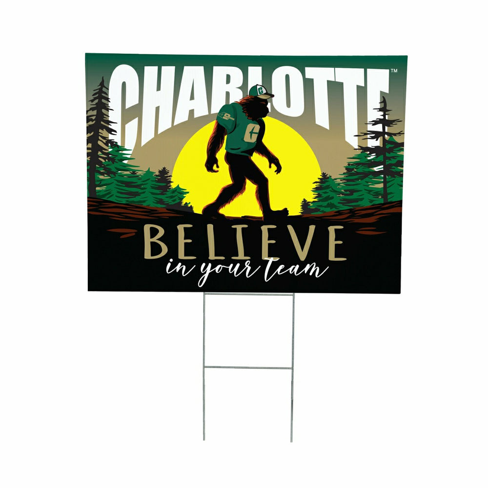 University of North Carolina/Charlotte Yard Sign, Bigfoot, Home