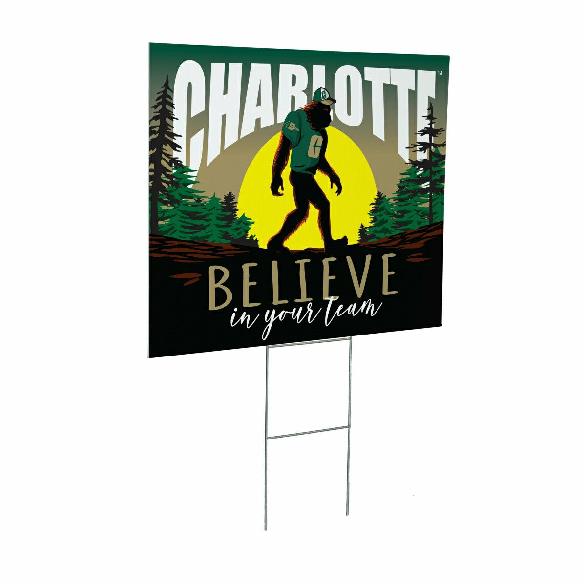 University of North Carolina/Charlotte Yard Sign, Bigfoot, Home