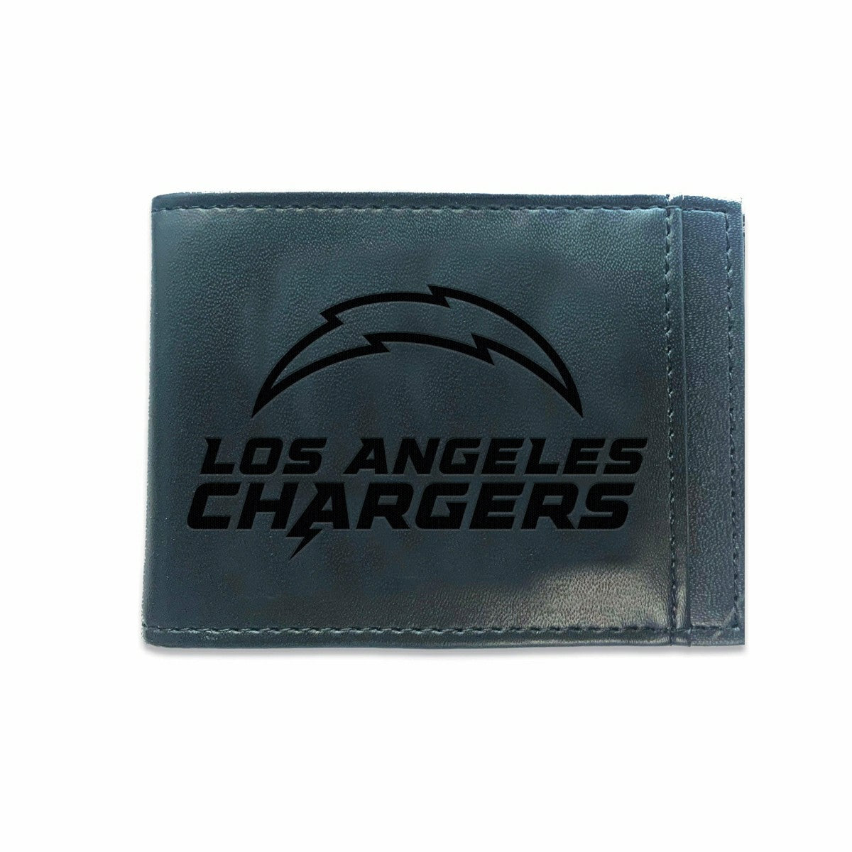 Front Pocket Wallet w/ RFID Blocking, Los Angeles Chargers, Black, Home