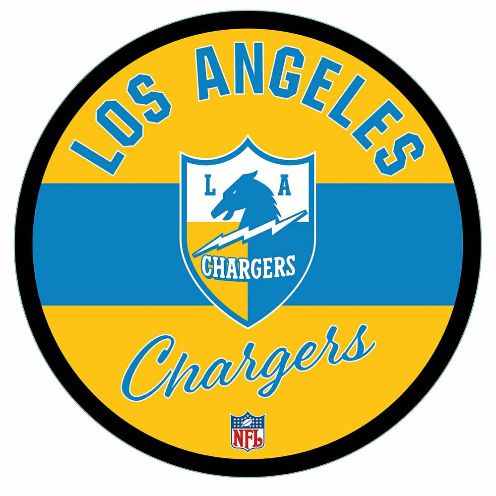 Los Angeles Chargers NFL Football Large Round Vintage Edgelite LED Dec, Home