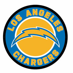 LED Wall Decor, Round, Los Angeles Chargers, Home