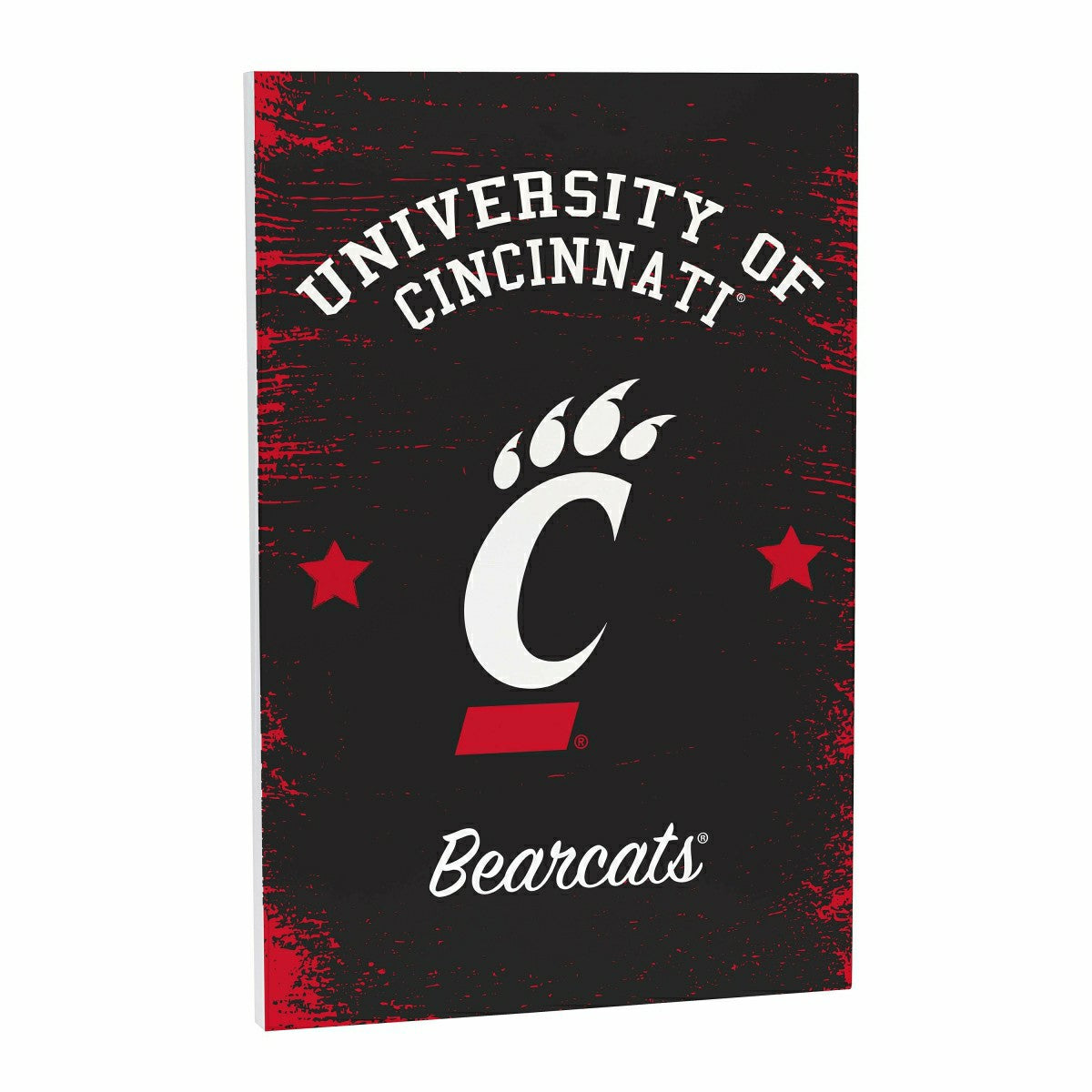University of Cincinnati Wood Wall Sign, 16x24, Home