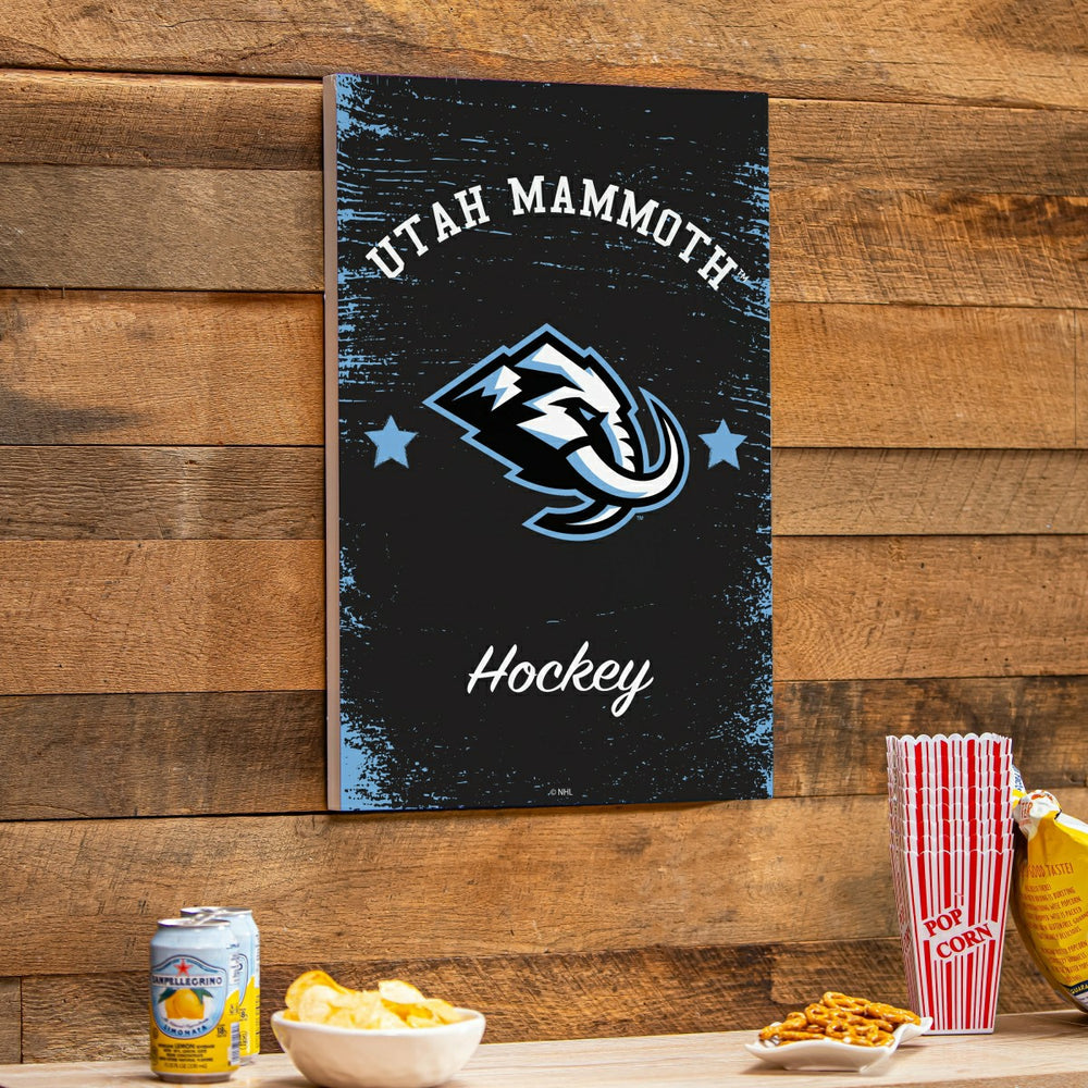 Utah Hockey Club Wood Wall Sign, 16x24, Home