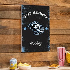 Utah Hockey Club Wood Wall Sign, 16x24, Home