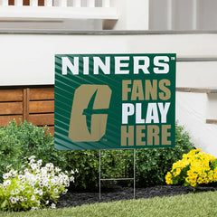 University of North Carolina/Charlotte Coroplast Yard Sign "Fans Play , Home
