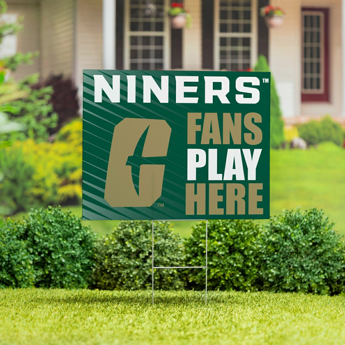 University of North Carolina/Charlotte Coroplast Yard Sign "Fans Play , Home