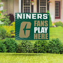 University of North Carolina/Charlotte Coroplast Yard Sign "Fans Play , Home