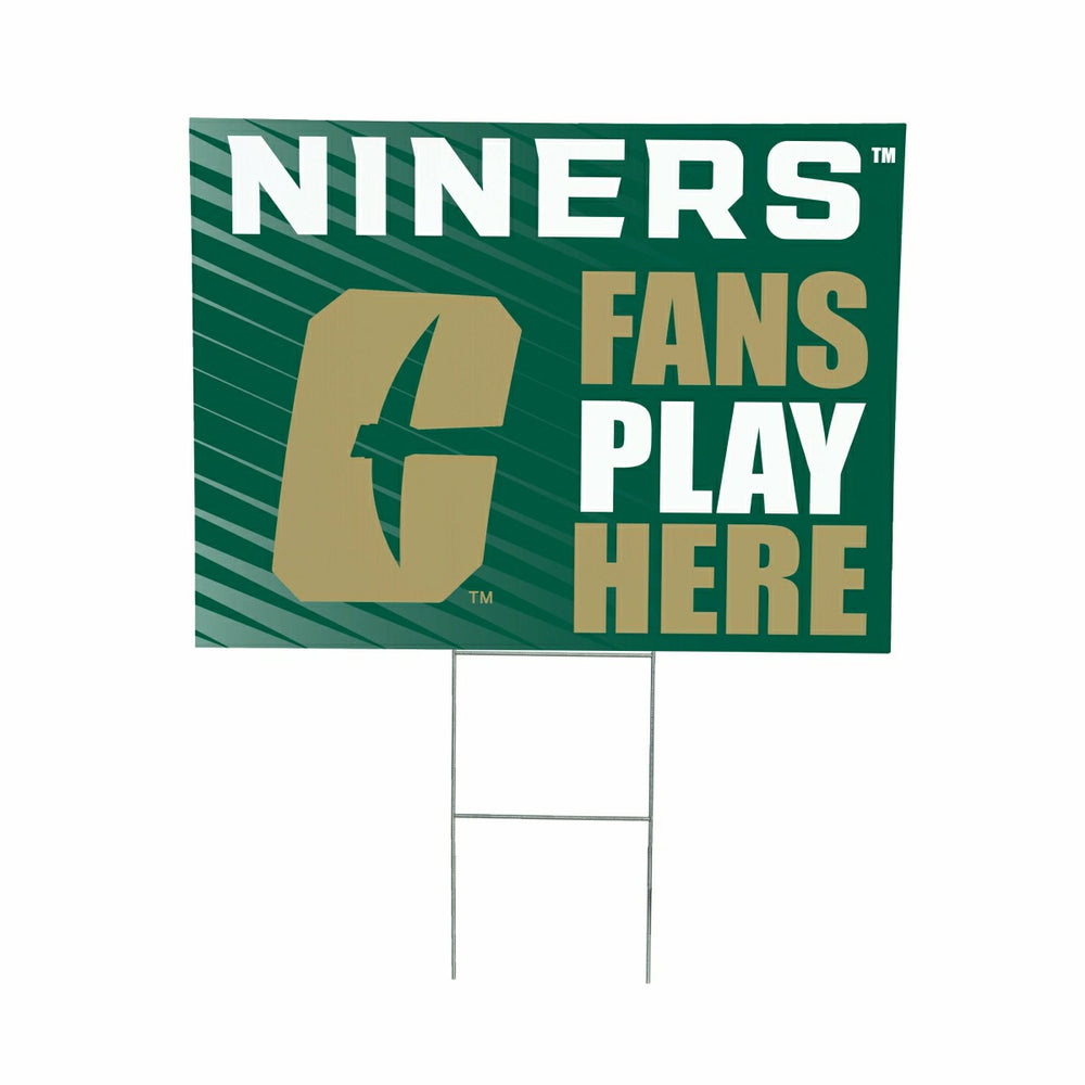 University of North Carolina/Charlotte Coroplast Yard Sign "Fans Play , Home