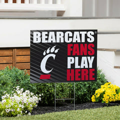 University of Cincinnati Coroplast Yard Sign "Fans Play Here", Home