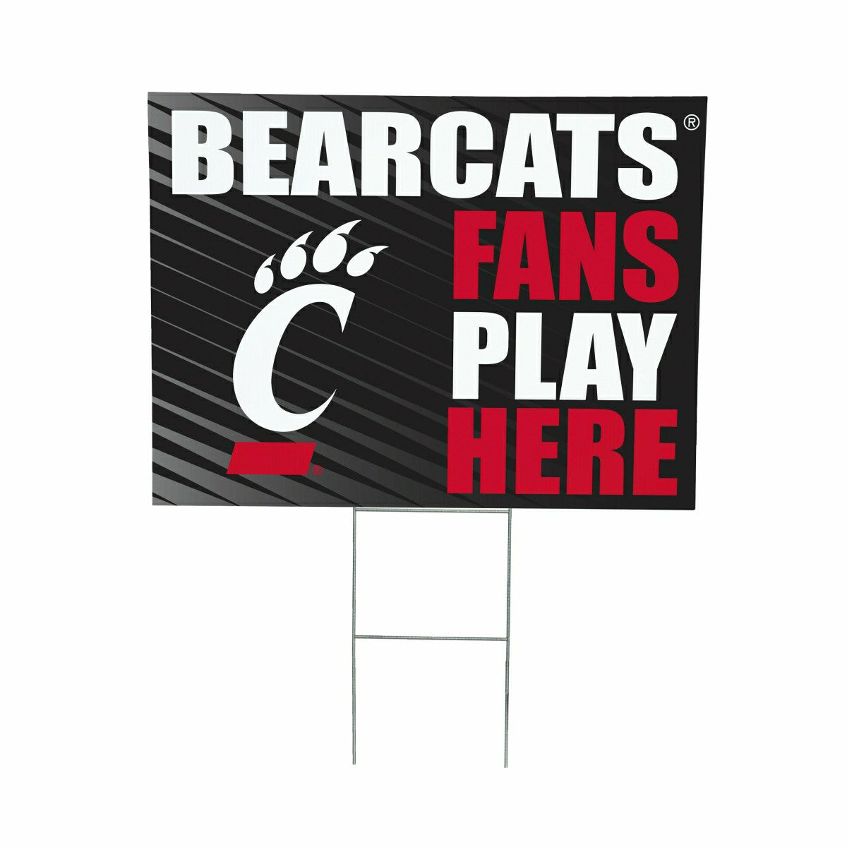 University of Cincinnati Coroplast Yard Sign "Fans Play Here", Home