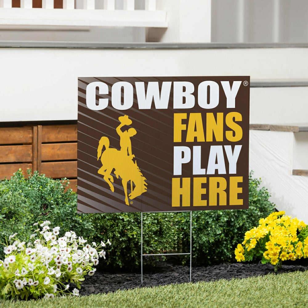 University of Wyoming Coroplast Yard Sign "Fans Play Here", Home
