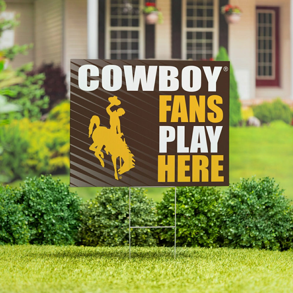 University of Wyoming Coroplast Yard Sign "Fans Play Here", Home