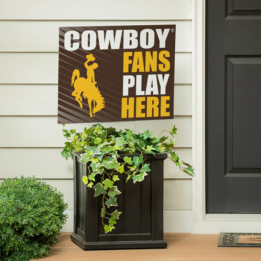 University of Wyoming Coroplast Yard Sign "Fans Play Here", Home