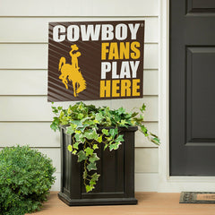 University of Wyoming Coroplast Yard Sign "Fans Play Here", Home