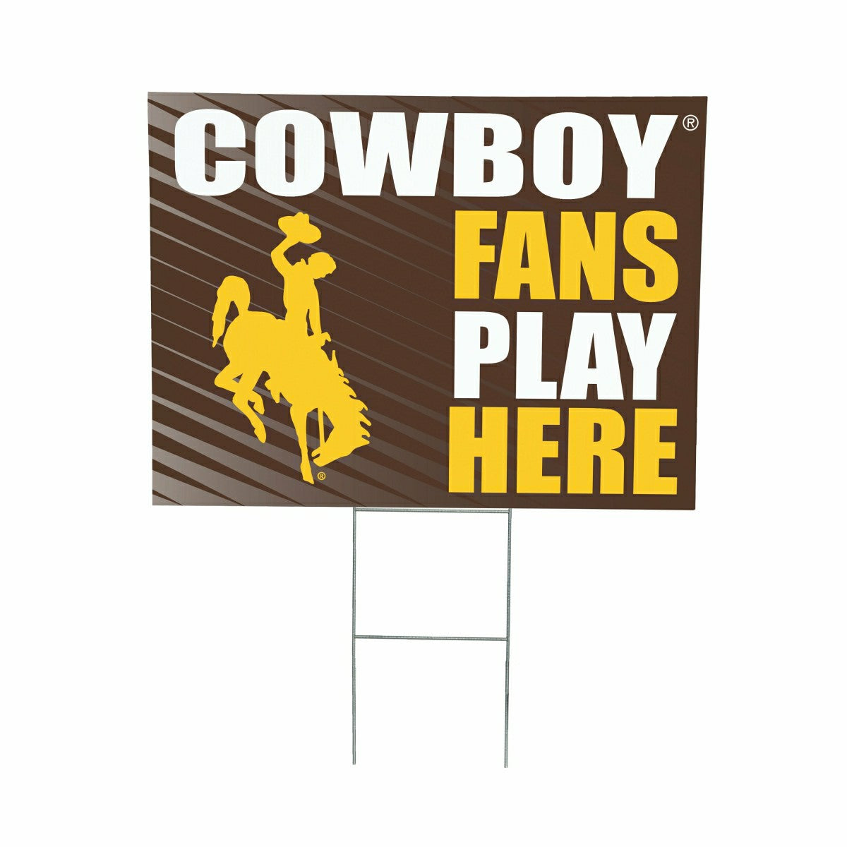 University of Wyoming Coroplast Yard Sign "Fans Play Here", Home