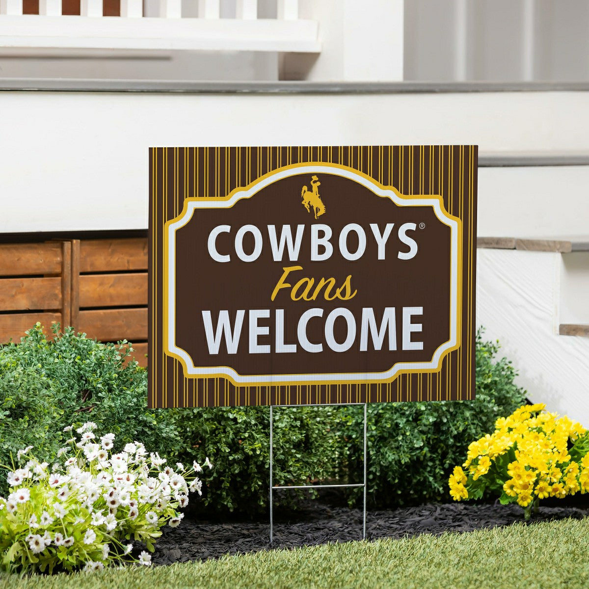 University of Wyoming Coroplast Yard Sign, "Fans Welcome", Home