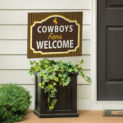 University of Wyoming Coroplast Yard Sign, "Fans Welcome", Home