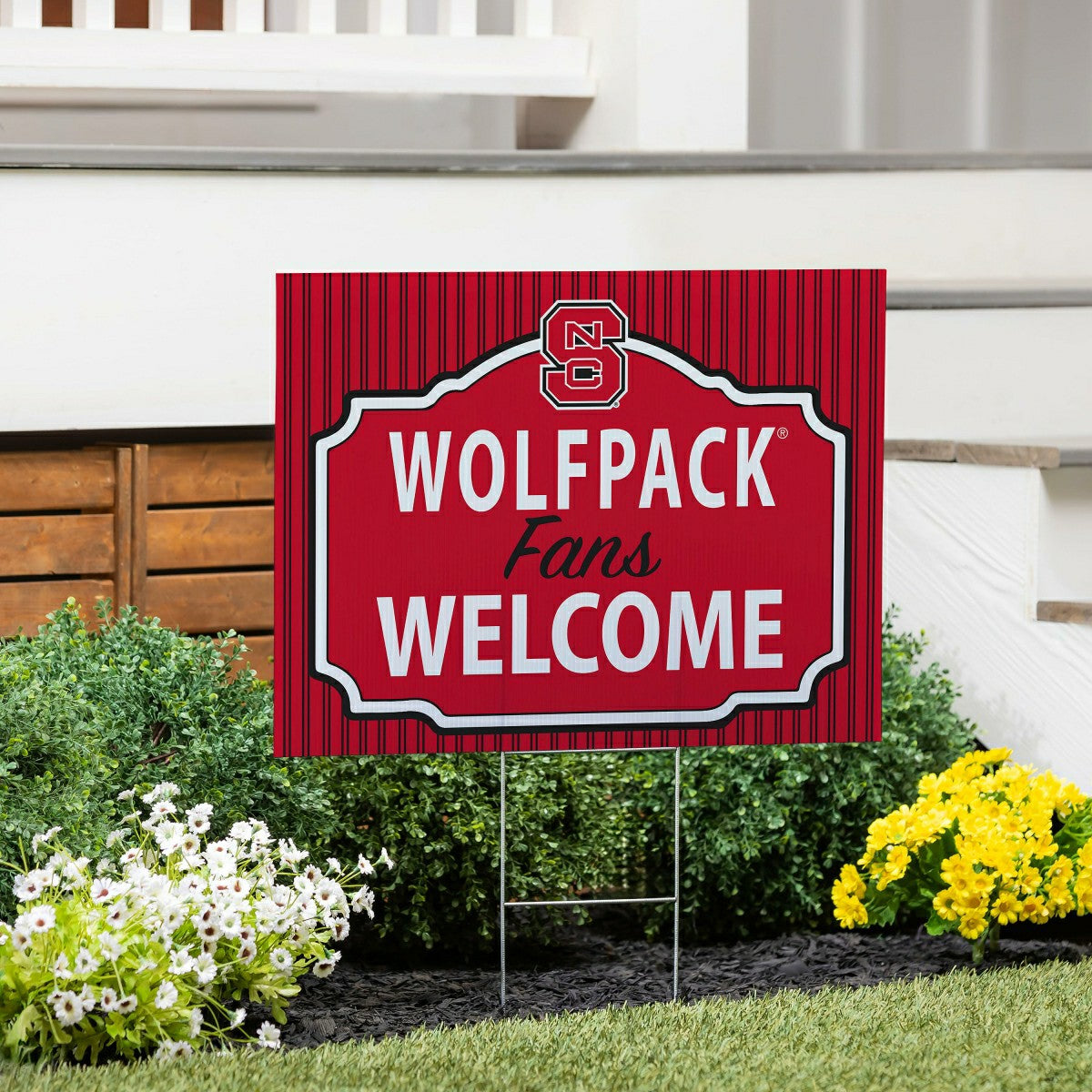 North Carolina State University Coroplast Yard Sign, "Fans Welcome", Home