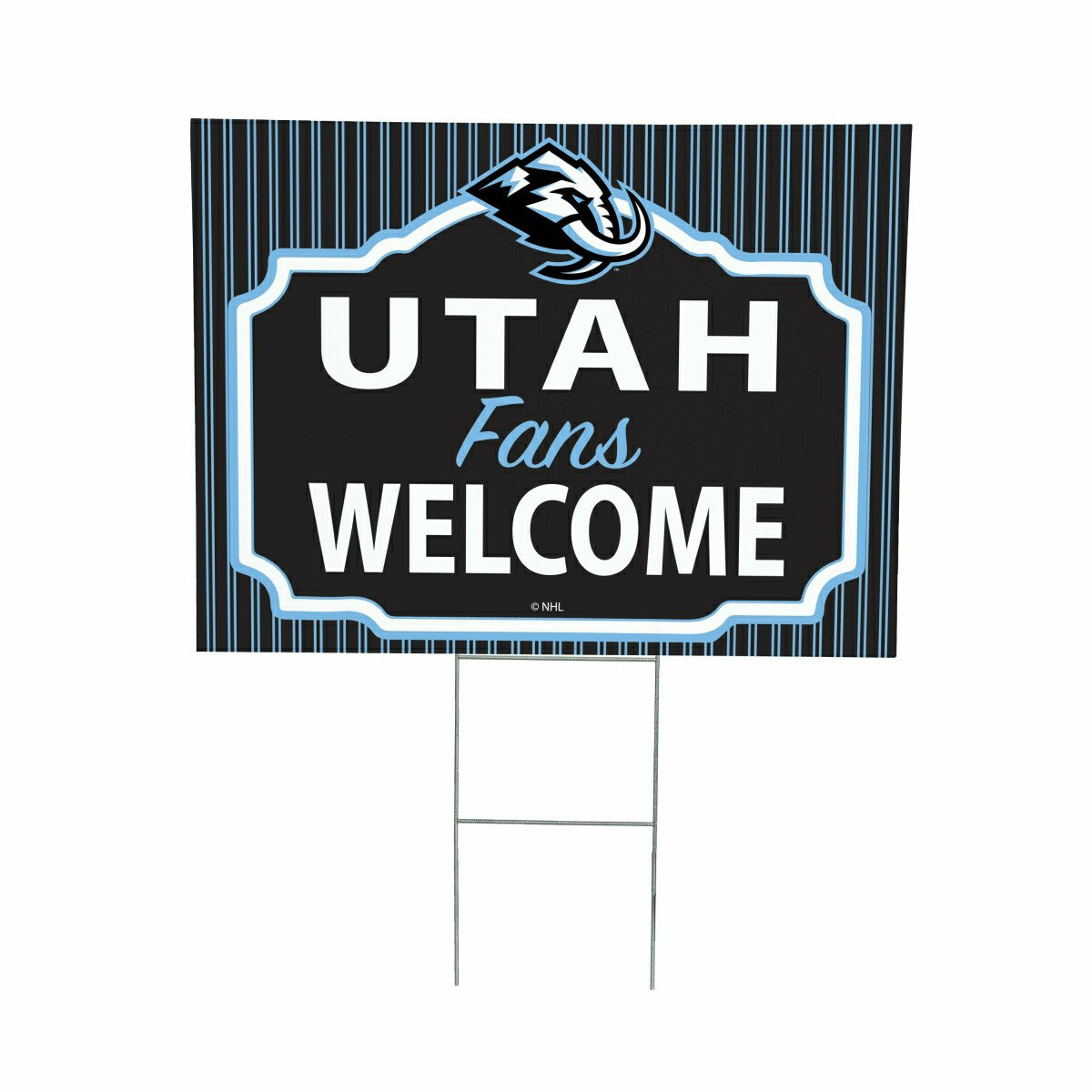 Utah Hockey Club Coroplast Yard Sign, "Fans Welcome", Home