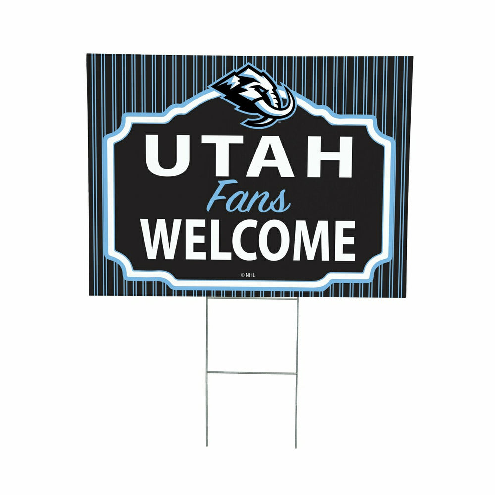 Utah Hockey Club Coroplast Yard Sign, "Fans Welcome", Home