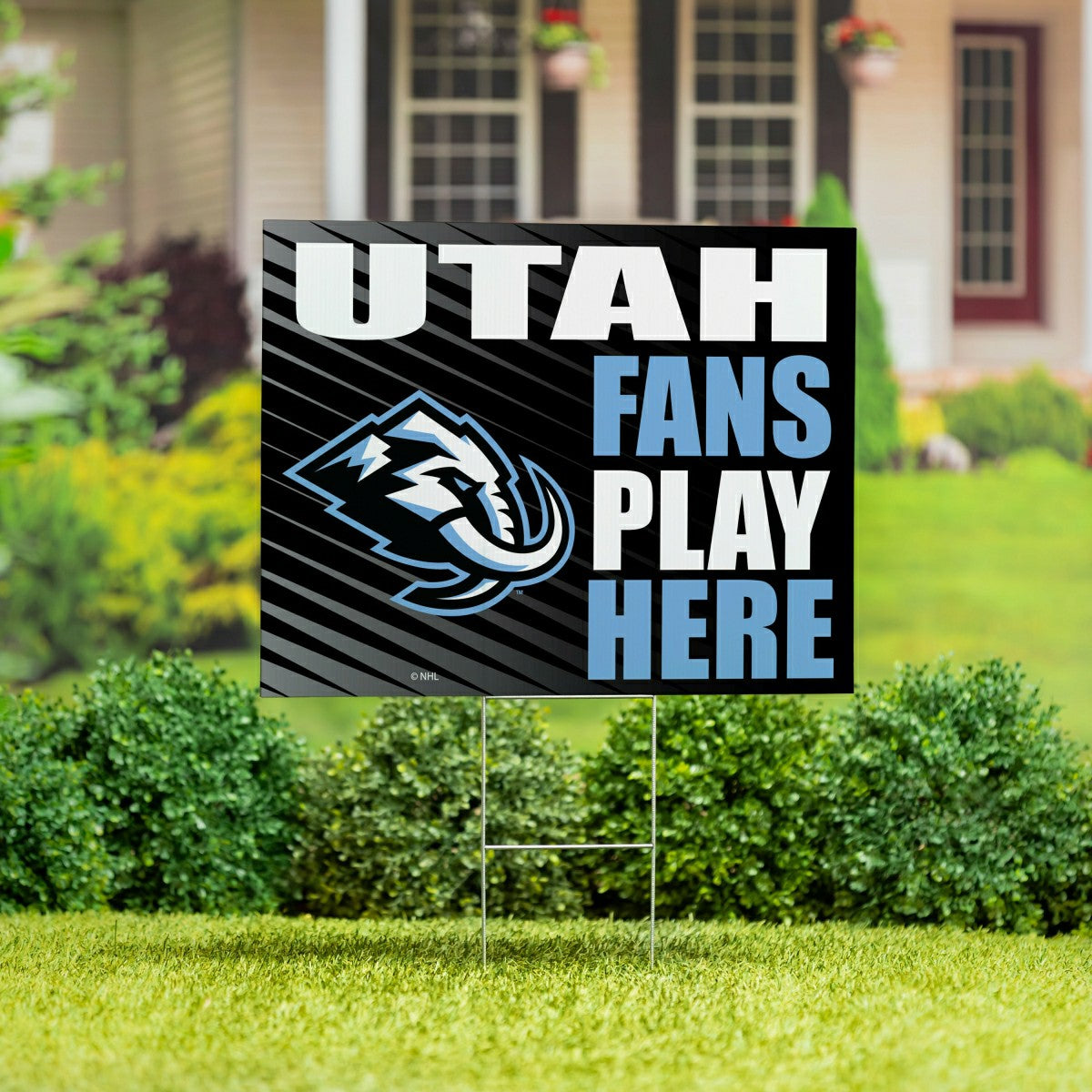 Utah Hockey Club Coroplast Yard Sign "Fans Play Here", Home