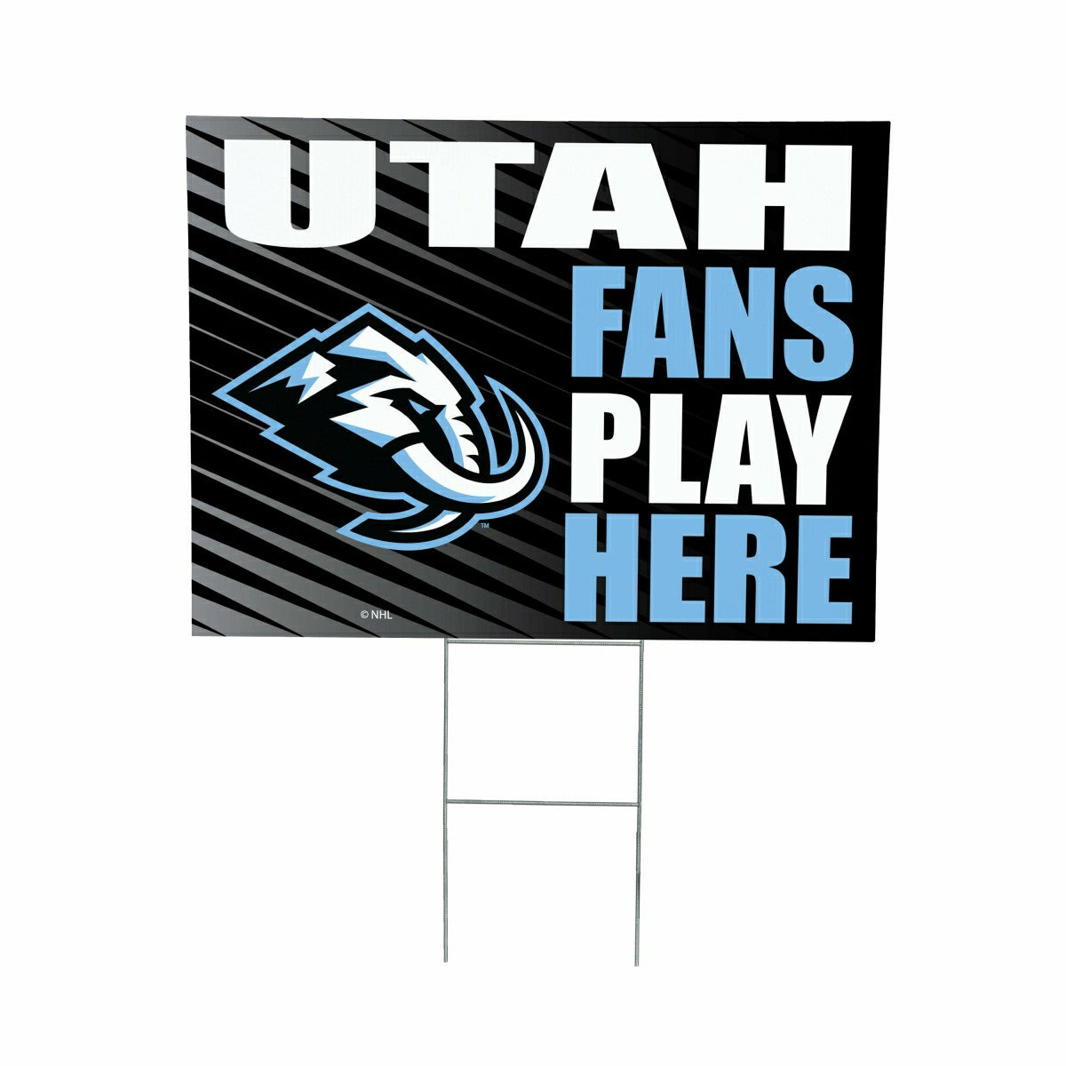 Utah Hockey Club Coroplast Yard Sign "Fans Play Here", Home