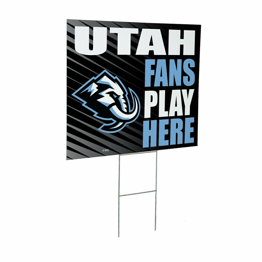 Utah Hockey Club Coroplast Yard Sign "Fans Play Here", Home