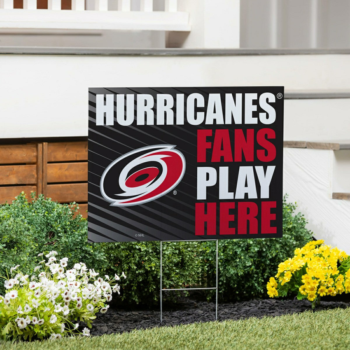 Carolina Hurricanes Coroplast Yard Sign "Fans Play Here", Home