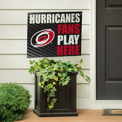 Carolina Hurricanes Coroplast Yard Sign "Fans Play Here", Home