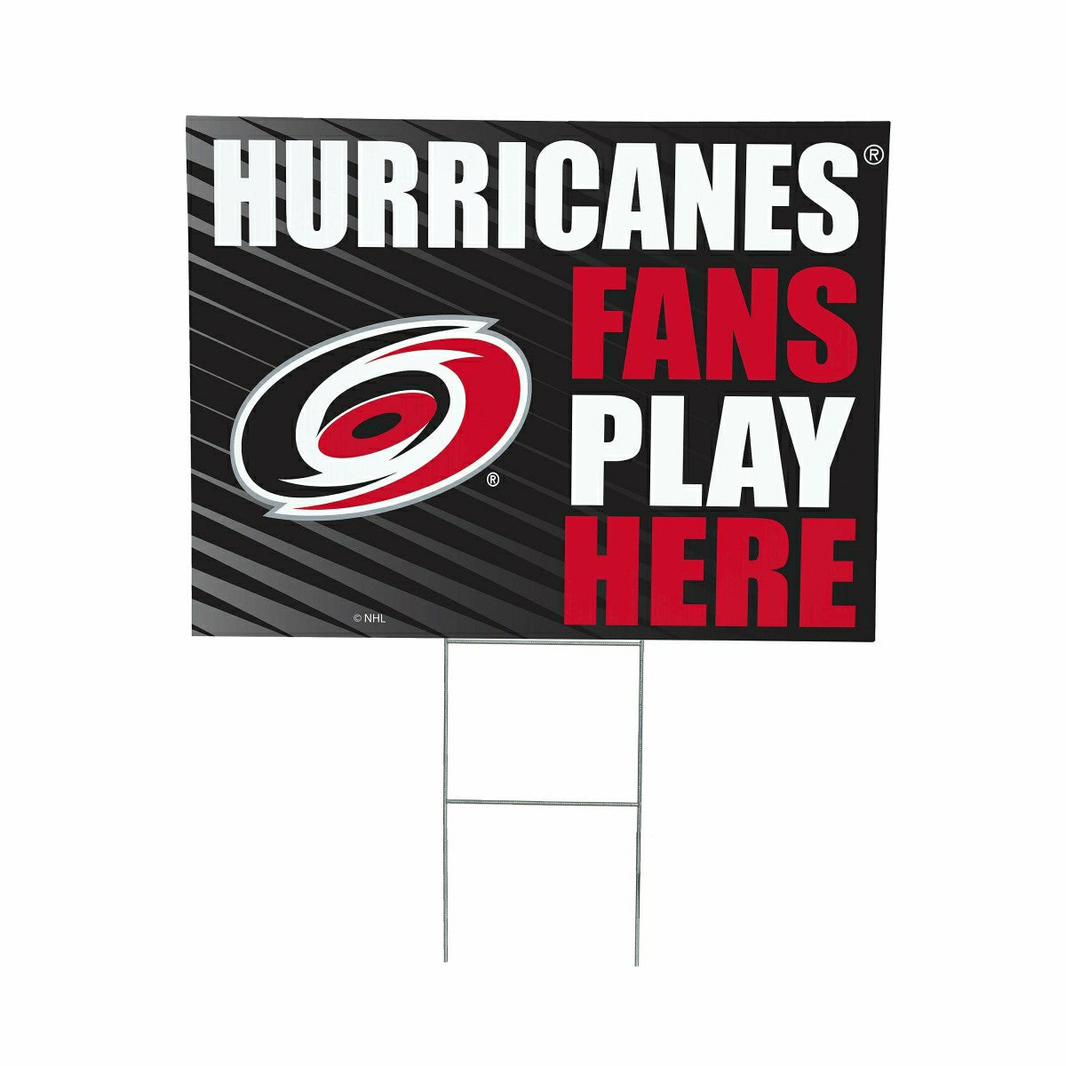 Carolina Hurricanes Coroplast Yard Sign "Fans Play Here", Home