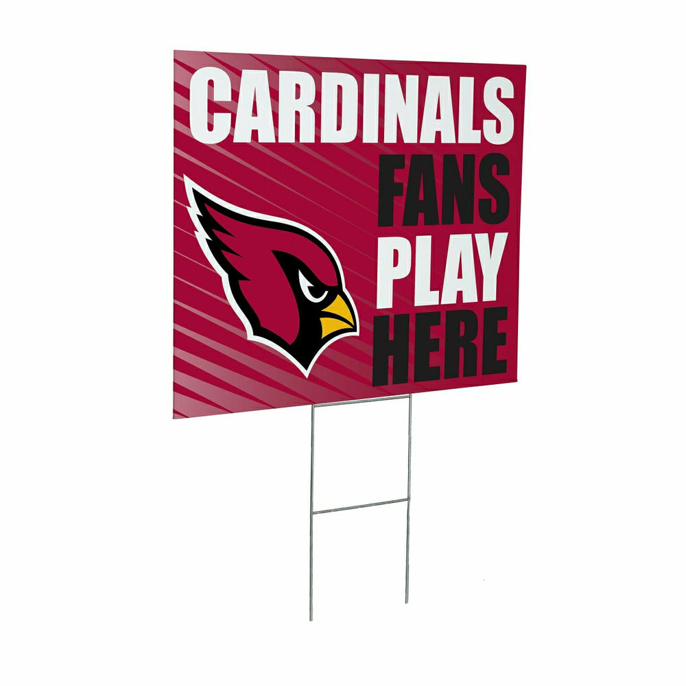Arizona Cardinals Coroplast Yard Sign "Fans Play Here", Home