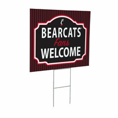 University of Cincinnati Coroplast Yard Sign, "Fans Welcome", Home