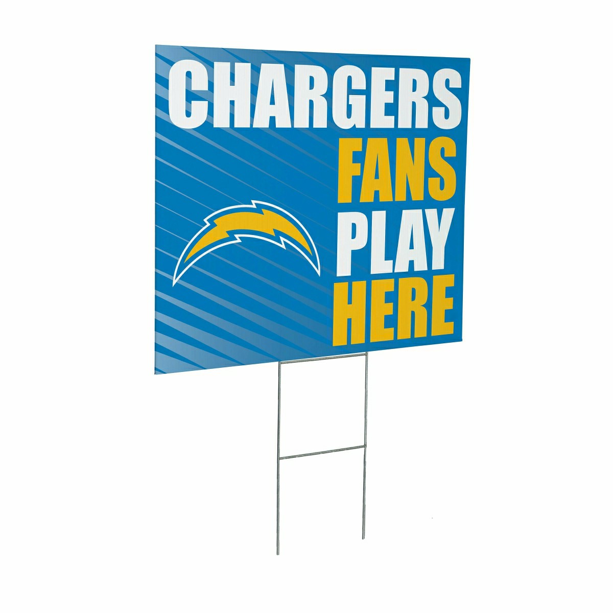 Los Angeles Chargers Coroplast Yard Sign "Fans Play Here", Home