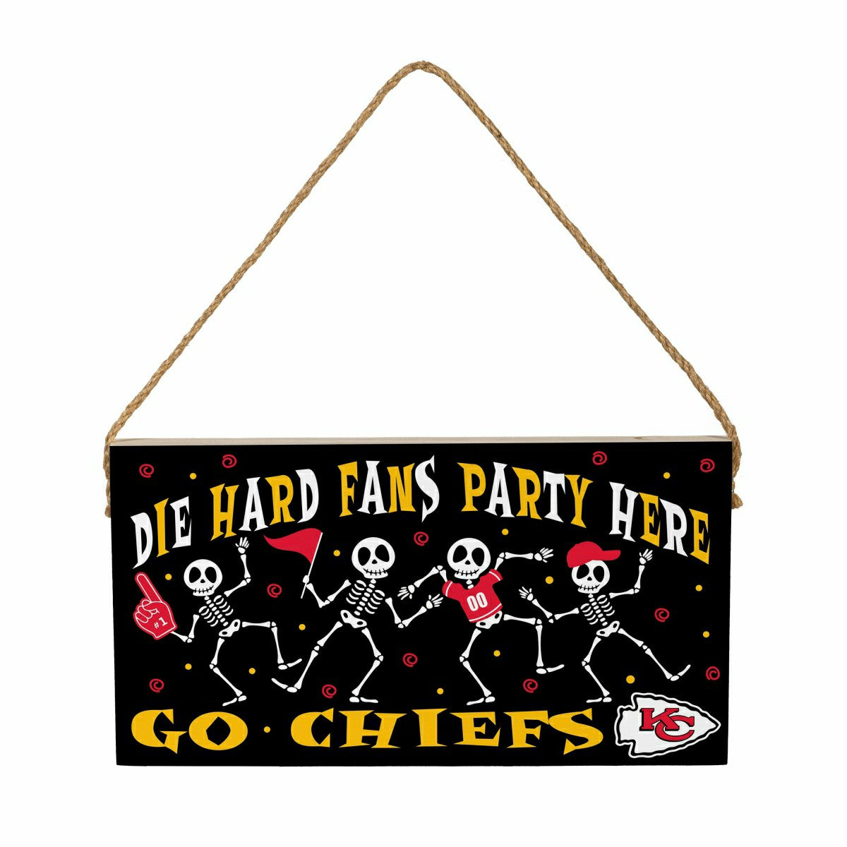 Kansas City Chiefs Halloween Wood Wall Sign, 6x11, Home
