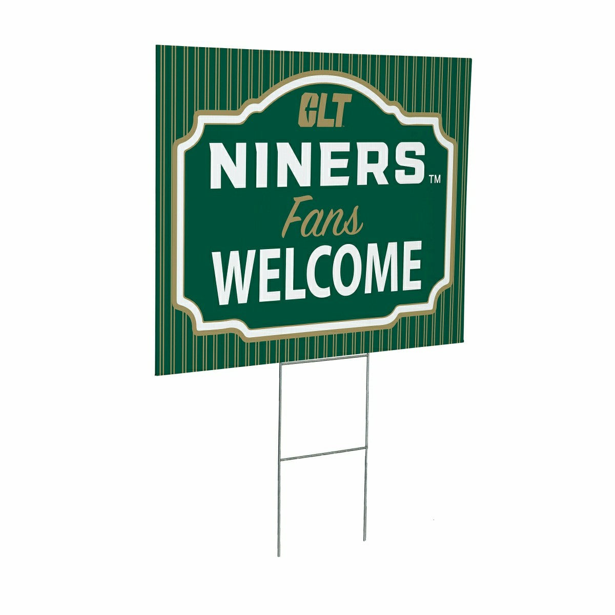 University of North Carolina/Charlotte Coroplast Yard Sign, "Fans Welc, Home