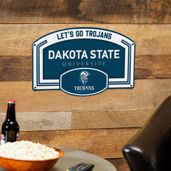 Dakota State University Fan Parking USA Stamped Steel Wall Sign, 7" x , Home
